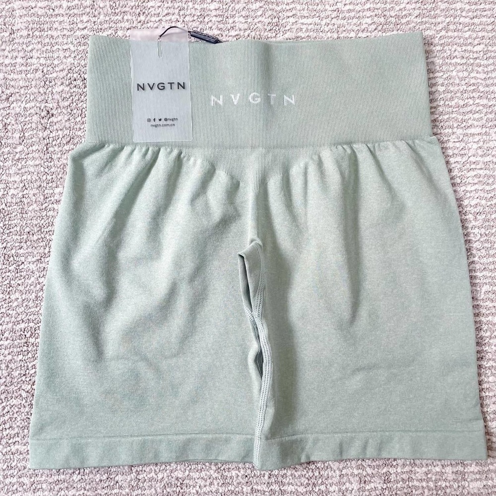 Nvgtn NWT Sage Green Seamless Pro Workout Shorts - Picture 2 of 5
